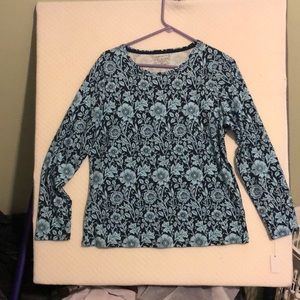 NWT Talbots long sleeve floral tee petite large